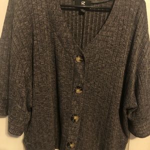 Grey sweater blouse